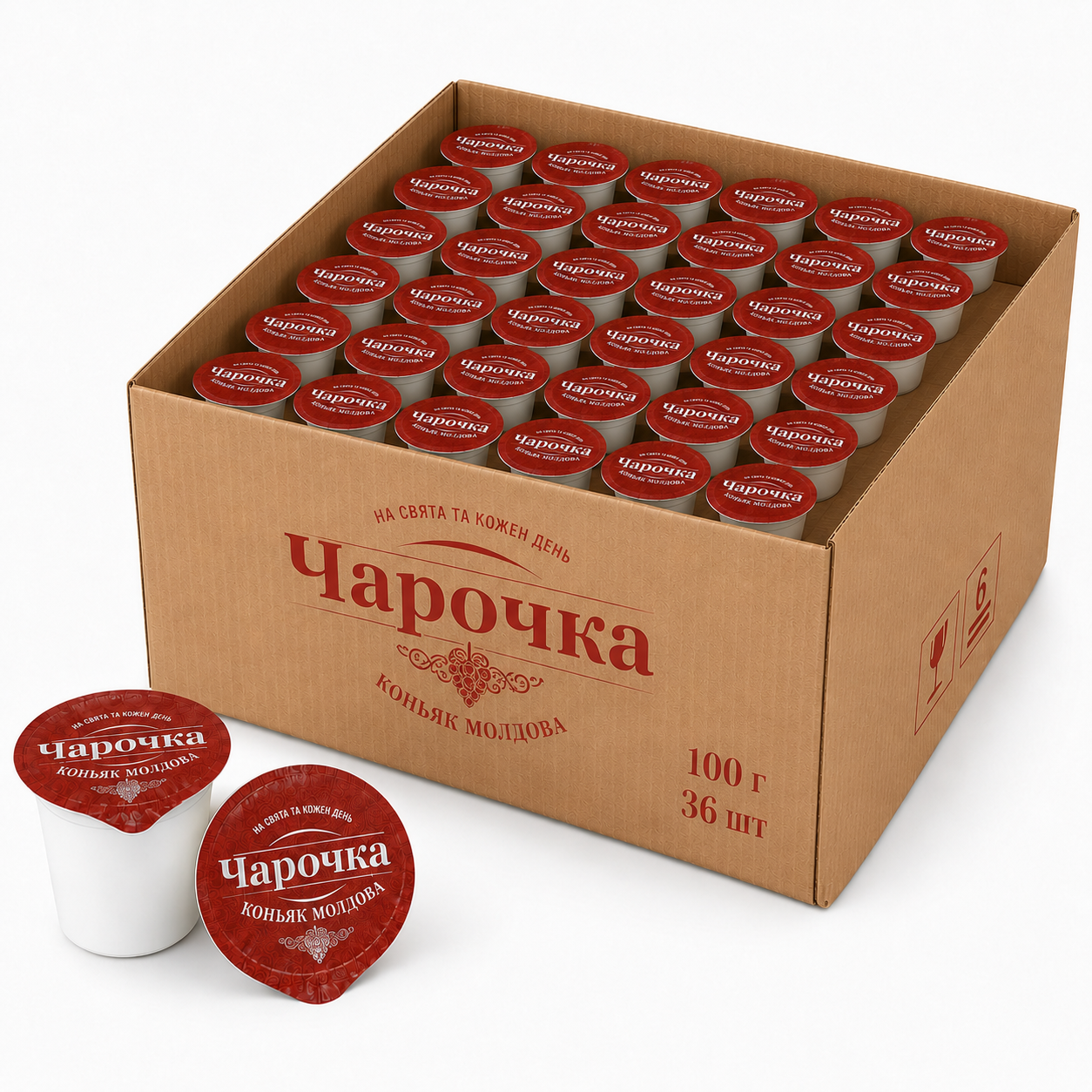 Коньяк Молдова ''Чарочка''100 г × 36 шт